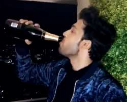 Parth Samthaan consuming alcohol